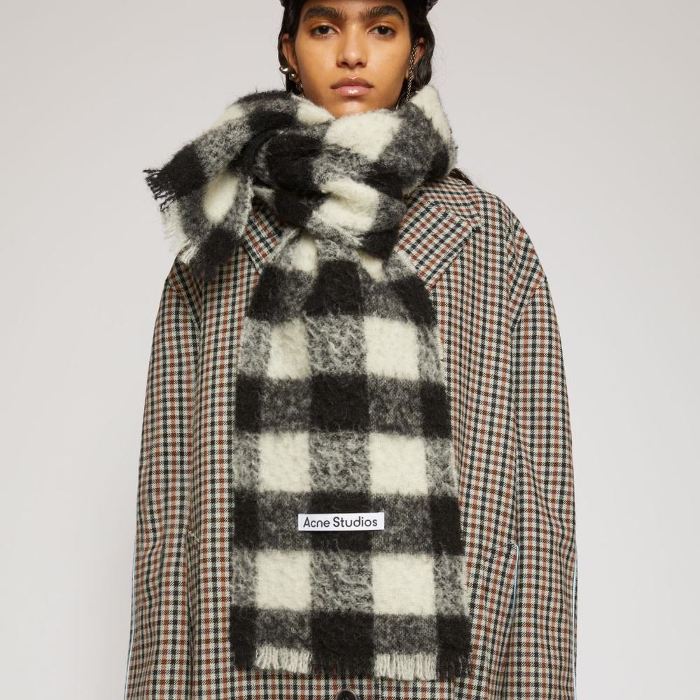 Acne Studios Mohair Checkered Scarf